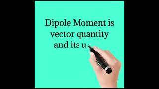 What is Dipole Moment   shorts  👍👍 [upl. by Maximilien311]