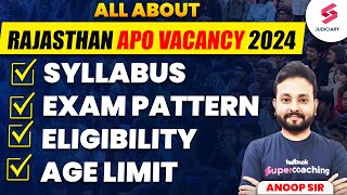 Rajasthan APO 2024 Syllabus  Rajasthan APO Syllabus  Rajasthan APO [upl. by Orravan]