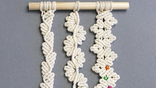 DIY Macrame Wall Hanging Leaves with Flower [upl. by Shing]