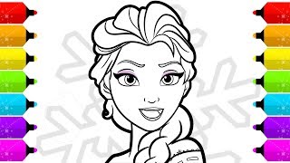 Frozen Elsa Drawing and Coloring for Kids [upl. by Filler]