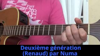 Deuxième génération Renaud reprise à la guitare  cover 1983 [upl. by Renie]