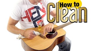 How to Clean a Guitar  Acoustic Guitar Maintenance [upl. by Euqinot]