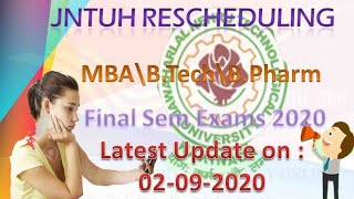 JNTUH RESCHEUDULING MBABTech\BPharm Sem ExamsLIVE ON TELUGU NET WORLD [upl. by Leverett]