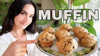 Muffin con gocce di cioccolato  senza glutine zuccheri raffinati uova [upl. by Laurette]