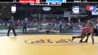 Fargo 2012 117 Round 2 Janae Lynn Oliver Hawaii vs Shelby Morrison Texas [upl. by Agamemnon606]