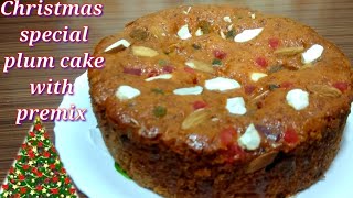 Plum Cake Recipe ll Eggless Plum Cake With Premix ll Christmas Fruit Cake [upl. by Adiazteb766]