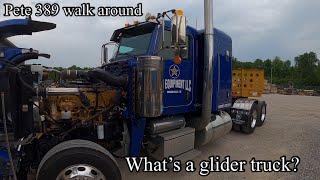 Peterbilt 389 Glider walkaround Cat diesel power we also get some new speedbinders CCEQUIPMENT [upl. by Remmer752]