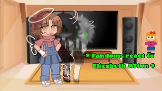 Fandoms react to elizabeth afton   38  read desc [upl. by Yeh741]