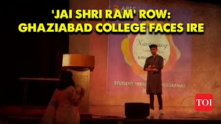 quotJai Shree Ramquot controversy in Ghaziabad Teacher reprimands student during cultural fest [upl. by Suiremed]