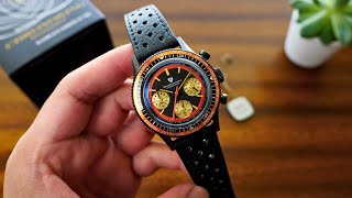 Nivada Grenchen  Chronoking Mecaquartz Black 87041Q10 Unboxing [upl. by Euhsoj]