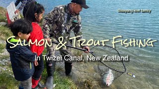 SALMON amp TROUT FISHING IN TWIZEL CANAL NZ salmonfishing salmon twizelcanal [upl. by Peugia]