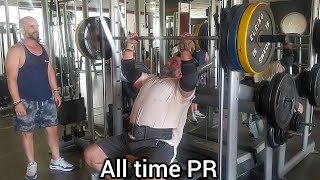 Seated shoulder press PR at 292lbs [upl. by Oigufer]