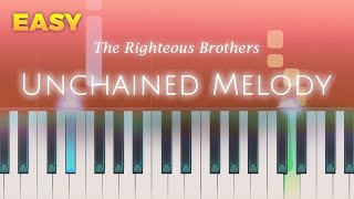 The Righteous Brothers  Unchained Melody  EASY Piano TUTORIAL by Piano Fun Play [upl. by Zaid]