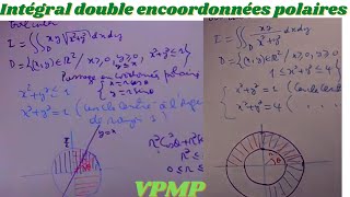 Intégrales doubles en coordonnées polairesExercice dapplication cours 9 [upl. by Eelime362]