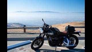 Sierra Rd to the Boccardo Loop Trail head with Kawasaki W800 Cafe [upl. by Esirrehc]