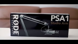 Rode PSA1 Studio Microphone Boom Arm  Unboxing Specs amp Setup [upl. by Peih]