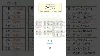 Japanese Calendar How to Read Dates  Easy Japanese [upl. by Radferd303]