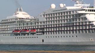 Departure of cruise vessel SEVEN SEAS NAVIGATOR in Piraeus [upl. by Martin168]