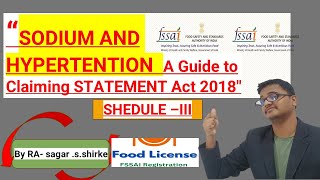 Understanding Sodium amp Hypertension How the 2018 Claims Regulation Protects You  FSSAI Guidelines [upl. by Seravat]