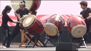 Taiko 太鼓 Ensemble  Paris pour louverture des Jeux Olympiques de Tokyo le 23 juillet july 2021 [upl. by Niltac]