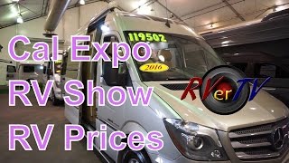 Cal Expo RV ShowMini Travel TrailersClass B  C PricesRVerTV [upl. by Auqinat616]