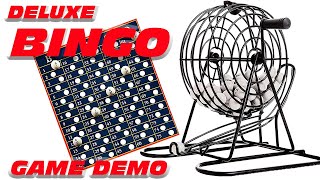 DELUXE BINGO SET LOTTO WIRE CAGE WITH AUTOMATIC RANDOM BALL SELECTOR 150 TOKENS [upl. by Doughty]