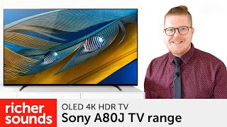 Sony A80J  OLED 4K HDR TV range  Richer Sounds [upl. by Kinsler]