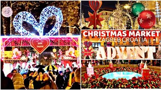 Croatia 🇭🇷  ZAGREB Christmas Market 2023 🌲🎅  Magical Advent in Zagreb  Places and attractions [upl. by Ziegler249]