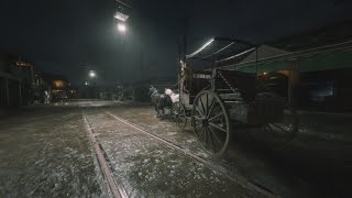 Carriage Ambience  carriage ride through night town [upl. by Onailime]