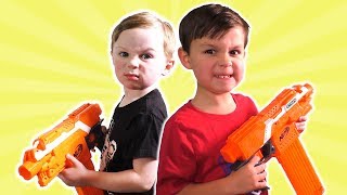 Nerf War Kids Will NOT Do Homework SKIT  DavidsTV [upl. by Etiuqal753]