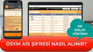 ÖSYM AİS ŞİFRESİ NASIL ALINIR E DEVLET İLE ÖSYM AİS GİRİŞ YAPMA ÖSYMAİS [upl. by Lielos]