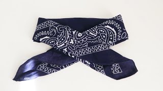 How to Fold a Bandana  How to Tie a Bandana Bow  DIY Hair Bow [upl. by Licec493]