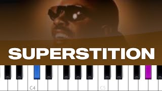 Stevie Wonder  Superstition piano tutorial [upl. by Tresa]