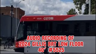 Sound Recording  CDTA 2024 Gillig BRT Low Floor 40’ 5525 to Colonie Center [upl. by Anay]