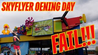 Legoland New York Minifigure Skyflyer Opening Day  Skyflyer Fail New Pretzels and New Rides [upl. by Cody]