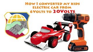 How I convert a 6V electric car into 20V  Motion Trendz FisherPrice Power Wheels [upl. by Nyleikcaj]