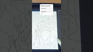 Line Drawing in Procreate 🧙‍♀️ Ready for Halloween😁 🔮 fantasyart digitalart drawing witch [upl. by Eitra]