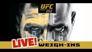 UFC 252 WeighIns Miocic vs Cormier  LIVE [upl. by Aivad231]