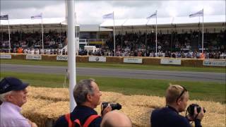 Stirling Moss and the Mercedes 300 SLR 722 at Goodwood FOS 2015 [upl. by Kcyrred]