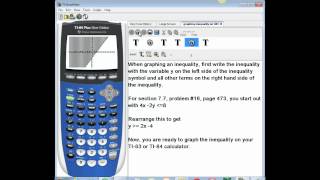 Graphing a Linear Inequality Using the TI8384 [upl. by Erlin]