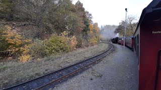 Herbstdampf auf der Selketalbahn am 20102024   Auf zum Ramberg [upl. by Saidel561]