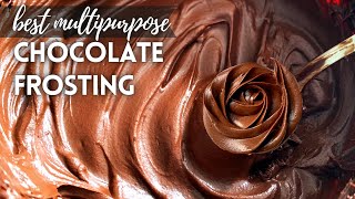 2 Ingredient Chocolate Glaze and Frosting  Chocolate Ganache Recipe [upl. by Sami]