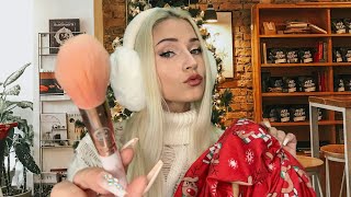 ASMR Eastern European Exchange Student Does Your Christmas Party Makeup Roleplay Accent [upl. by Stoops]