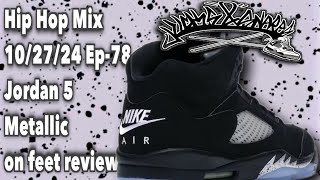 KICKS AND SNARES 2 Hour Radio Clean Hip Hop Mix 102724 Ep78 Jordan 5 Metallic on feet review [upl. by Cirre]