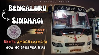 Bengaluru to Sindhagi KKRTC Amoghavarsha nonac sleeper bus first run kkrtc busdetails sindagi [upl. by Lally]