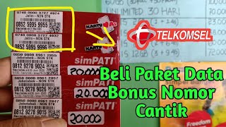 Nomor Cantik TELKOMSEL SimpatiAs MURAHBONUS Paket Data [upl. by Samot]