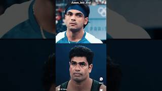 Neeraj Vs Nadeem Javelin Throw Olympics Paris2024 india  shorts shortvideo trending [upl. by Joscelin40]