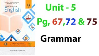 class 9 english book  english grammar and composition 9 10  unit 5 nbf  page 67 [upl. by Esile]