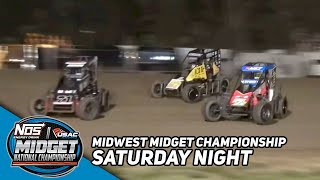 HIGHLIGHTS USAC NOS Energy Drink National Midgets  Jefferson County Speedway  July 15 2023 [upl. by Dorinda277]