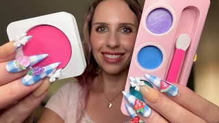 Healing Your Inner Child 💗 ASMR pretend makeup application with a wooden toy set💄 tingles amp sleep [upl. by Ahkeber]